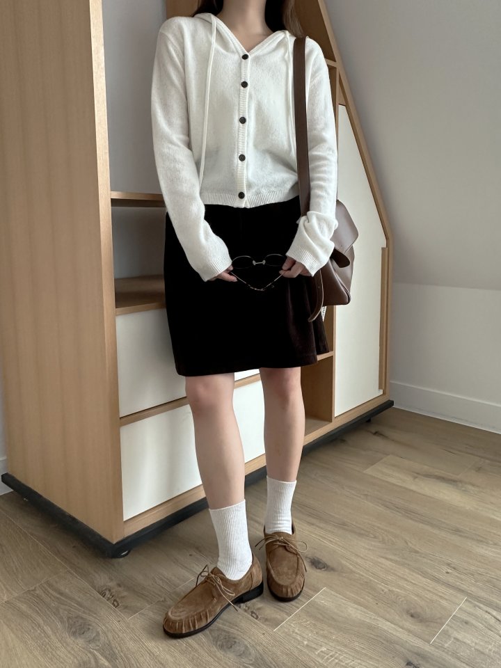 There By - Korean Women Fashion - #restrostyle - Wool Hood Cardigan - 3