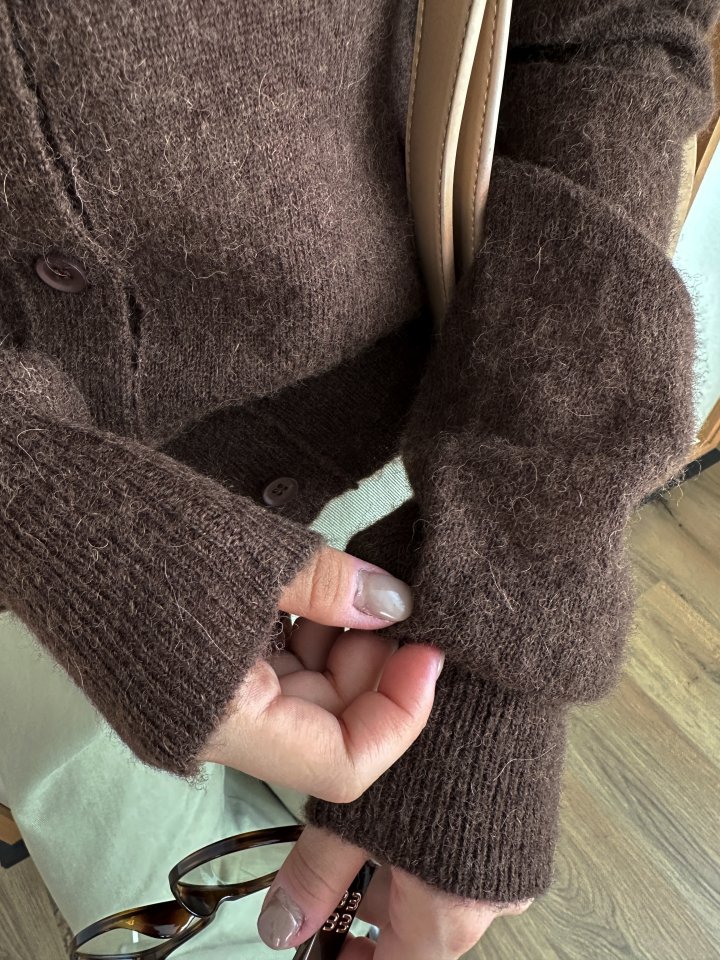 There By - Korean Women Fashion - #restrostyle - Eddie Wool Collar Cardigan - 10