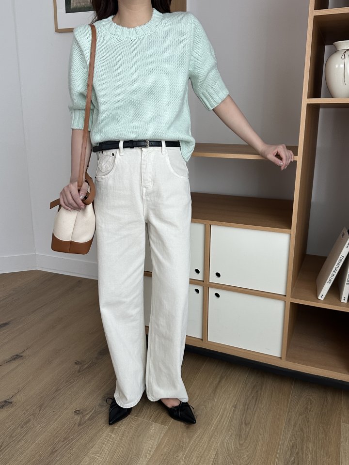 There By - Korean Women Fashion - #restrostyle - Anna Short Sleeved Knit Top - 7