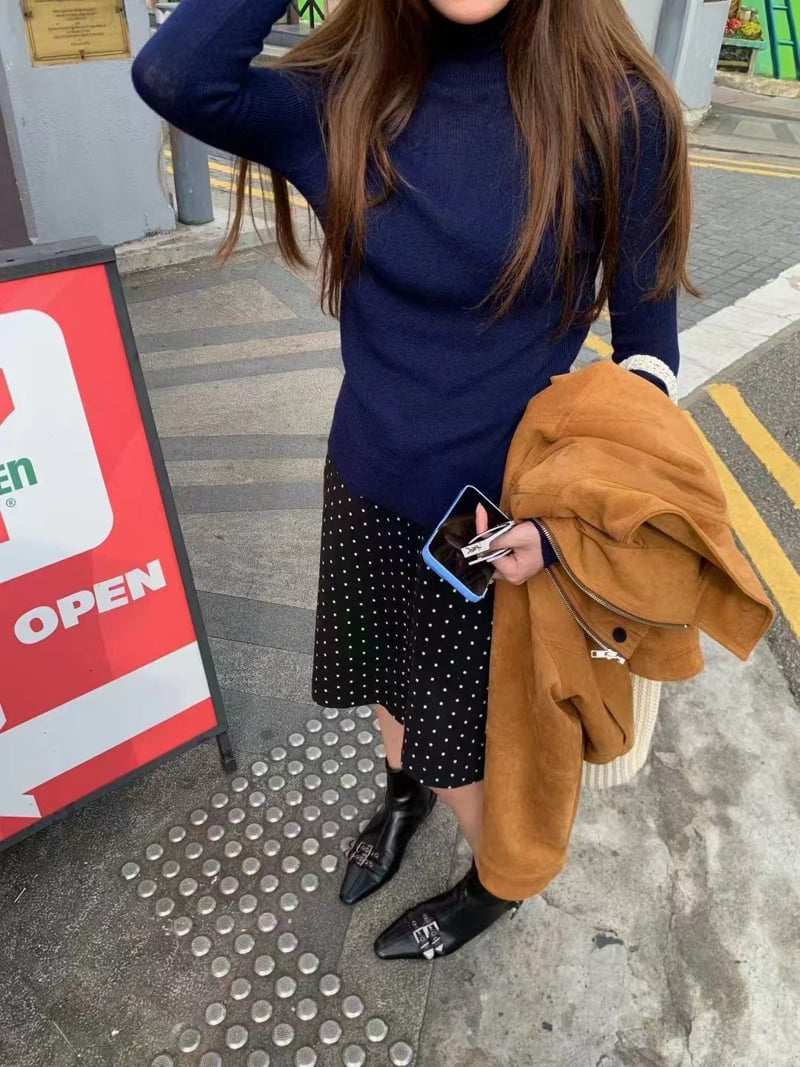 There By - Korean Women Fashion - #restrostyle - Turtleneck Knit - 6