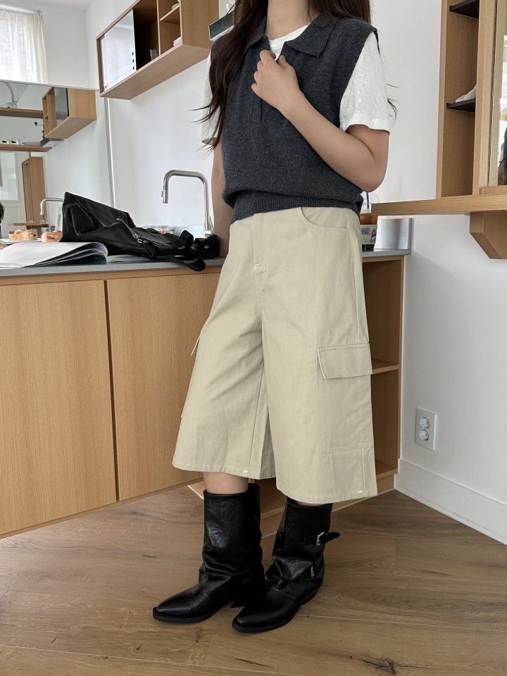 There By - Korean Women Fashion - #romanticstyle - Pocket Bermuda Pants - 6