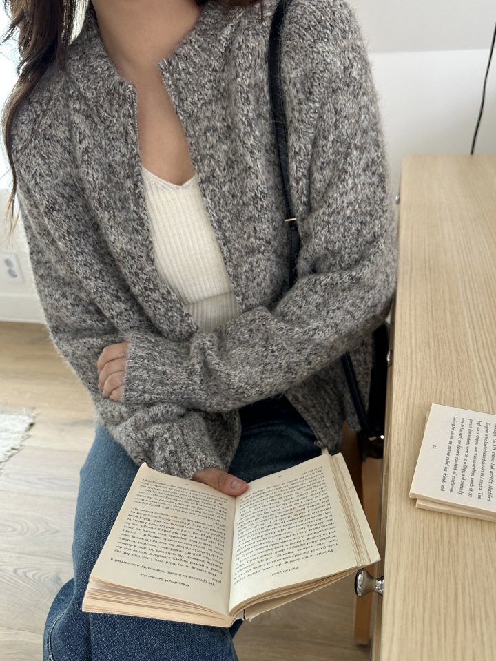 There By - Korean Women Fashion - #romanticstyle - With Knit Zip-up Jacket - 5