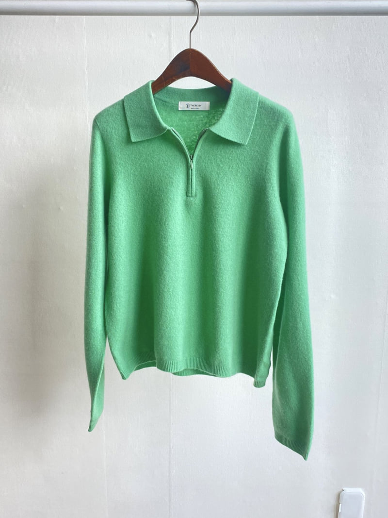 There By - Korean Women Fashion - #romanticstyle - Ellie Collar Knit Half Zipper Top - 10