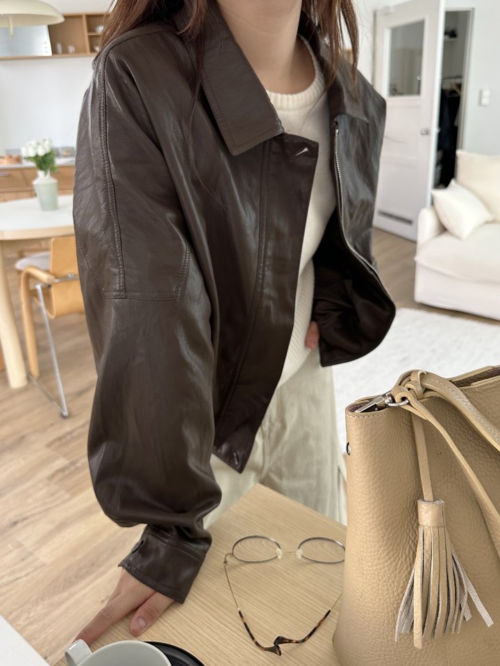 There By - Korean Women Fashion - #romanticstyle - Urban Leather Jacket - 3