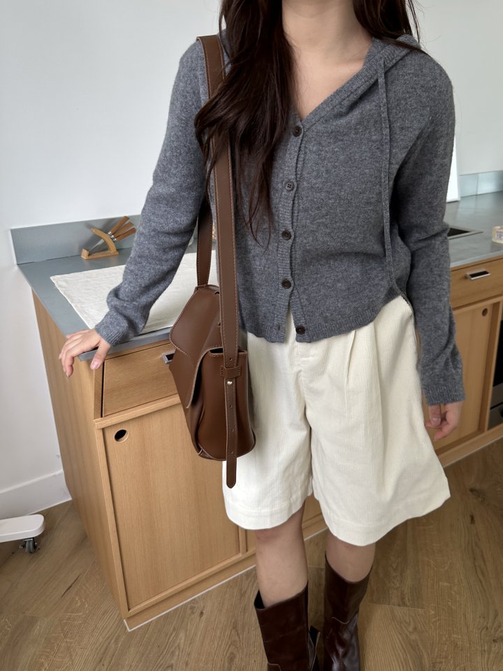 There By - Korean Women Fashion - #shopsmall - Wool Hood Cardigan - 6
