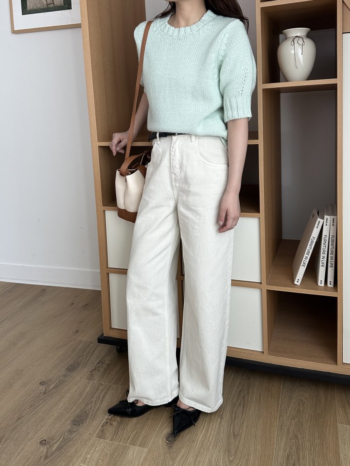 There By - Korean Women Fashion - #thatsdarling - Anna Short Sleeved Knit Top - 10