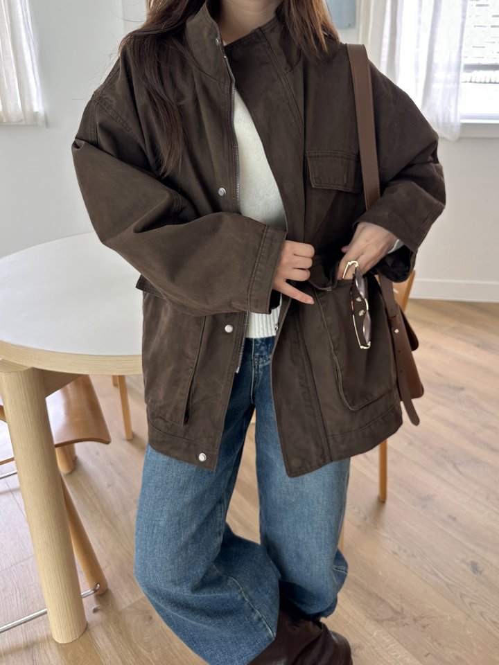 There By - Korean Women Fashion - #thatsdarling - Modern Washing Field Jacket - 2