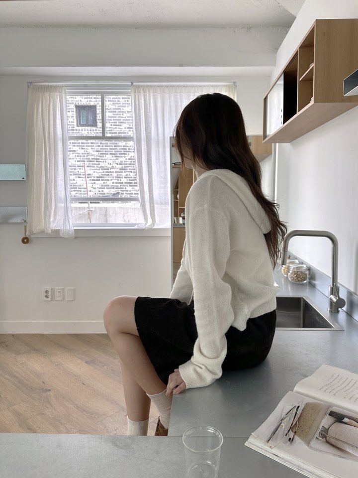 There By - Korean Women Fashion - #thelittlethings - Wool Hood Cardigan - 7
