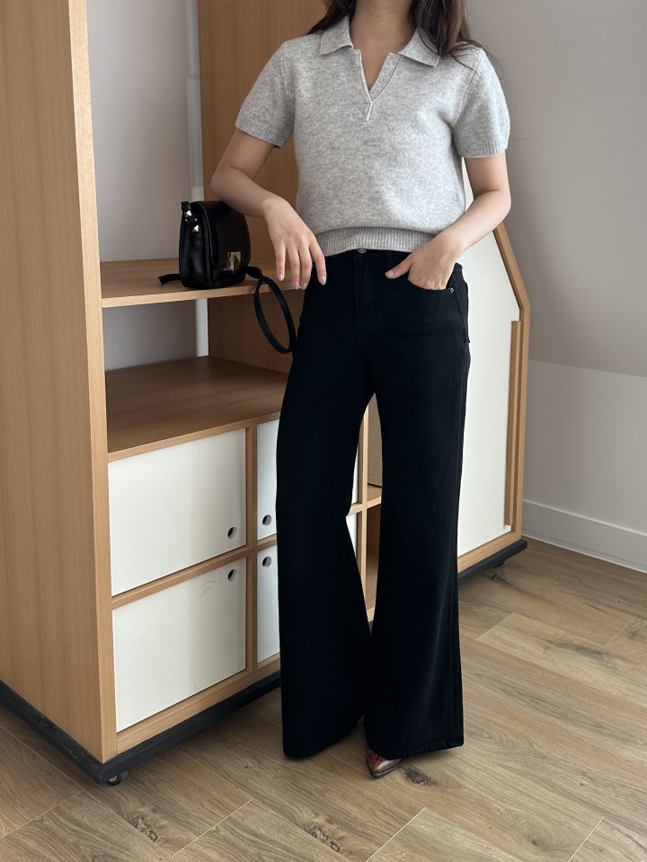 There By - Korean Women Fashion - #thelittlethings - Wool Collar Short Sleeved Knit Top - 7