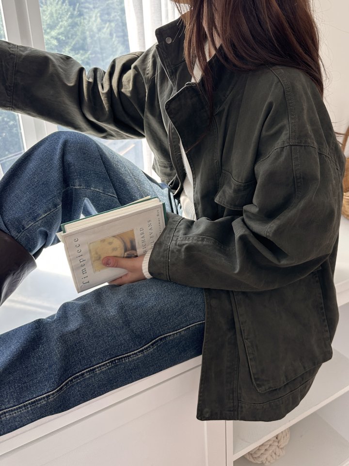 There By - Korean Women Fashion - #thatsdarling - Modern Washing Field Jacket - 4