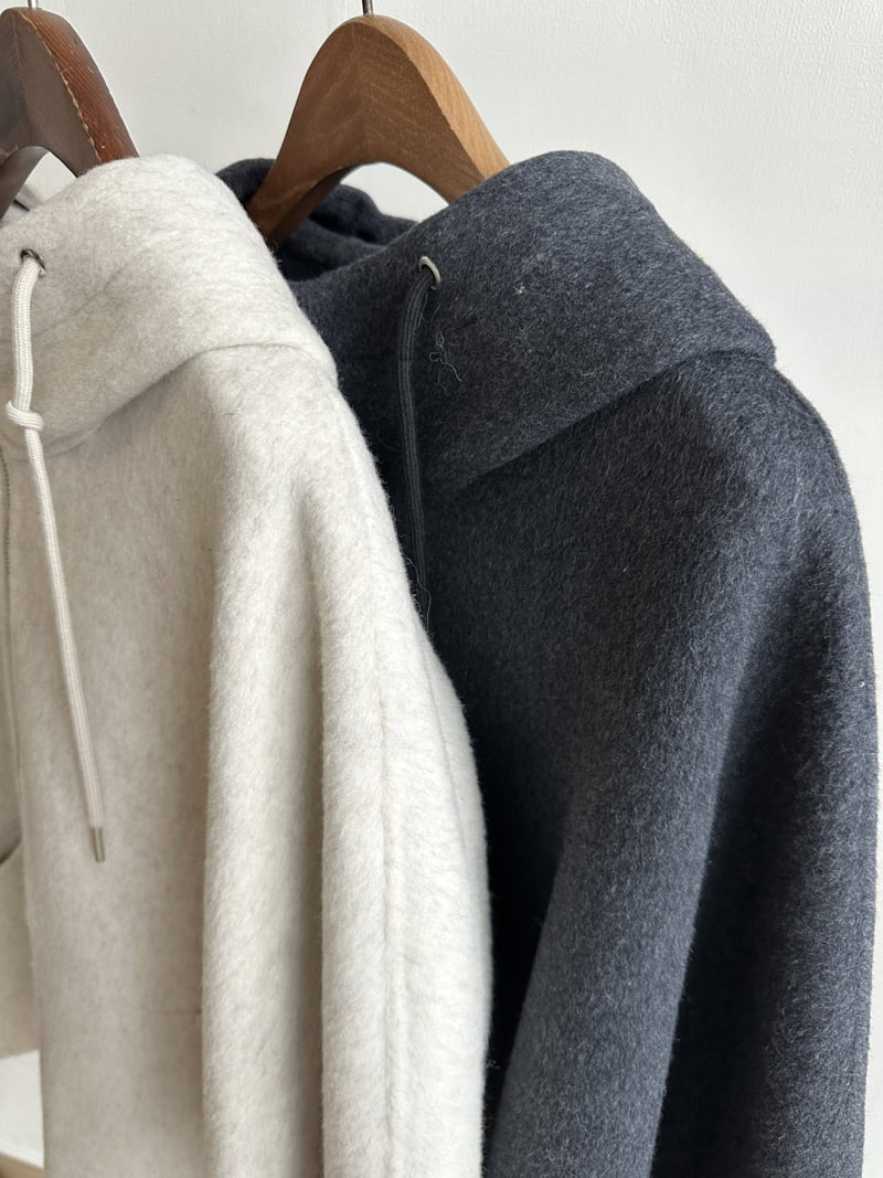 There By - Korean Women Fashion - #thelittlethings - Weave Hood Handmade Coat - 11
