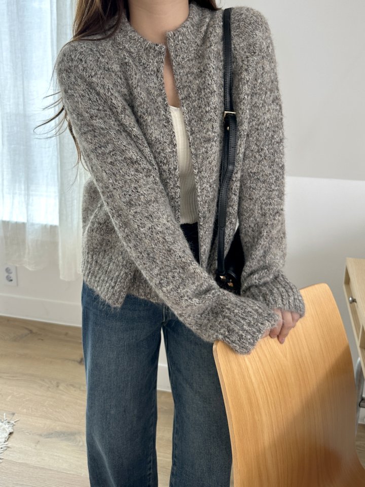 There By - Korean Women Fashion - #vintageinspired - With Knit Zip-up Jacket