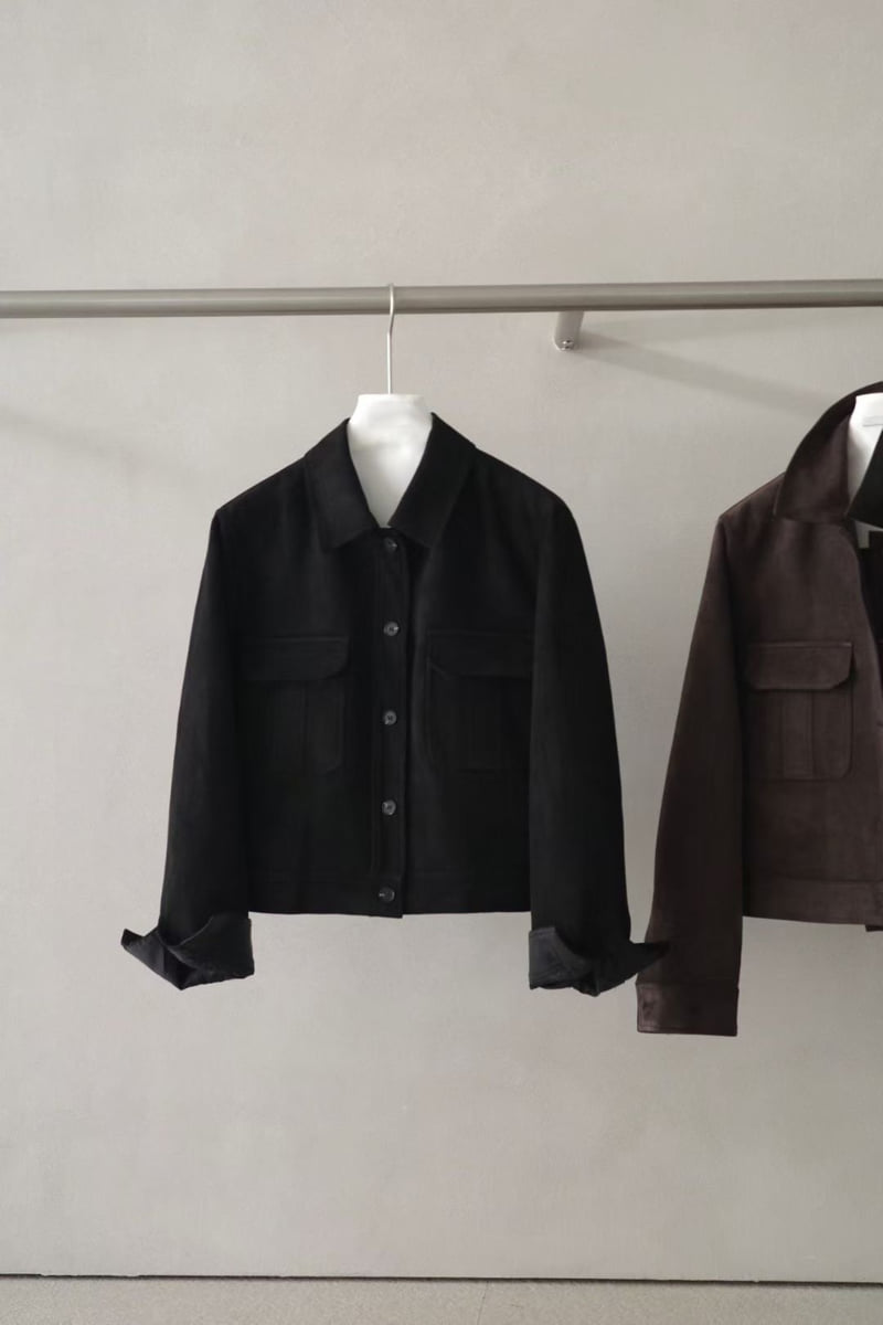 There By - Korean Women Fashion - #vintageinspired - London Suede Jacket - 7