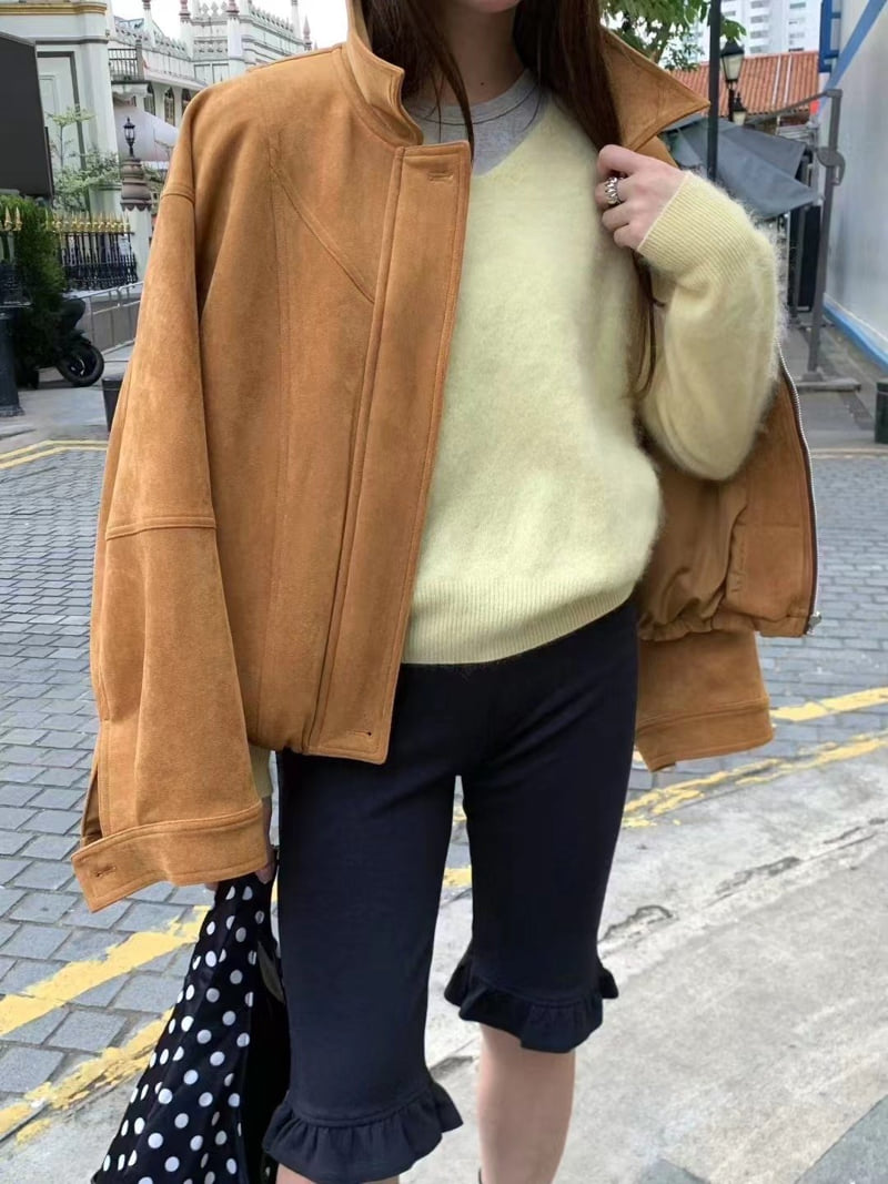 There By - Korean Women Fashion - #vintageinspired - Rick Suede Jumper - 5