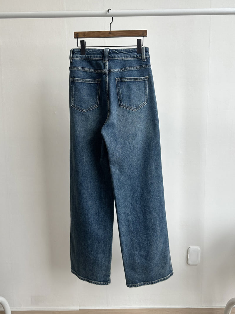 There By - Korean Women Fashion - #vintagekidsstyle - Straight Denim Pants - 12