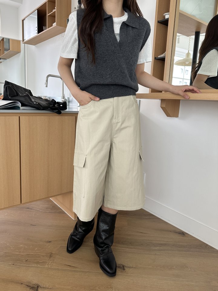 There By - Korean Women Fashion - #vintagekidsstyle - Pocket Bermuda Pants - 3