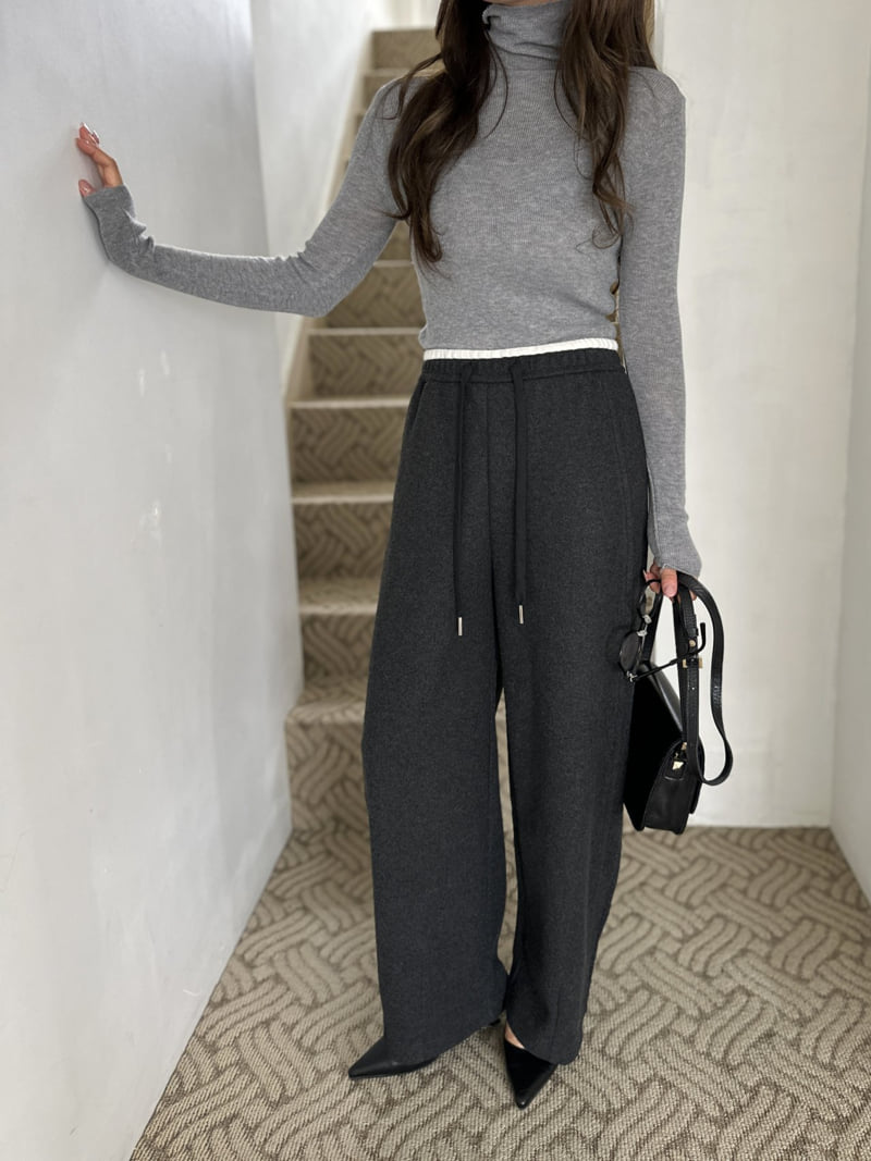 There By - Korean Women Fashion - #vintagekidsstyle - Mor Wool Pants - 10