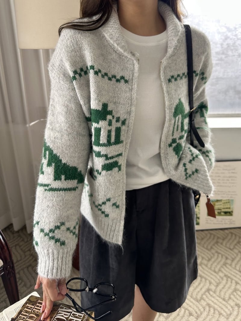 There By - Korean Women Fashion - #vintagekidsstyle - Castle Cardigan - 2