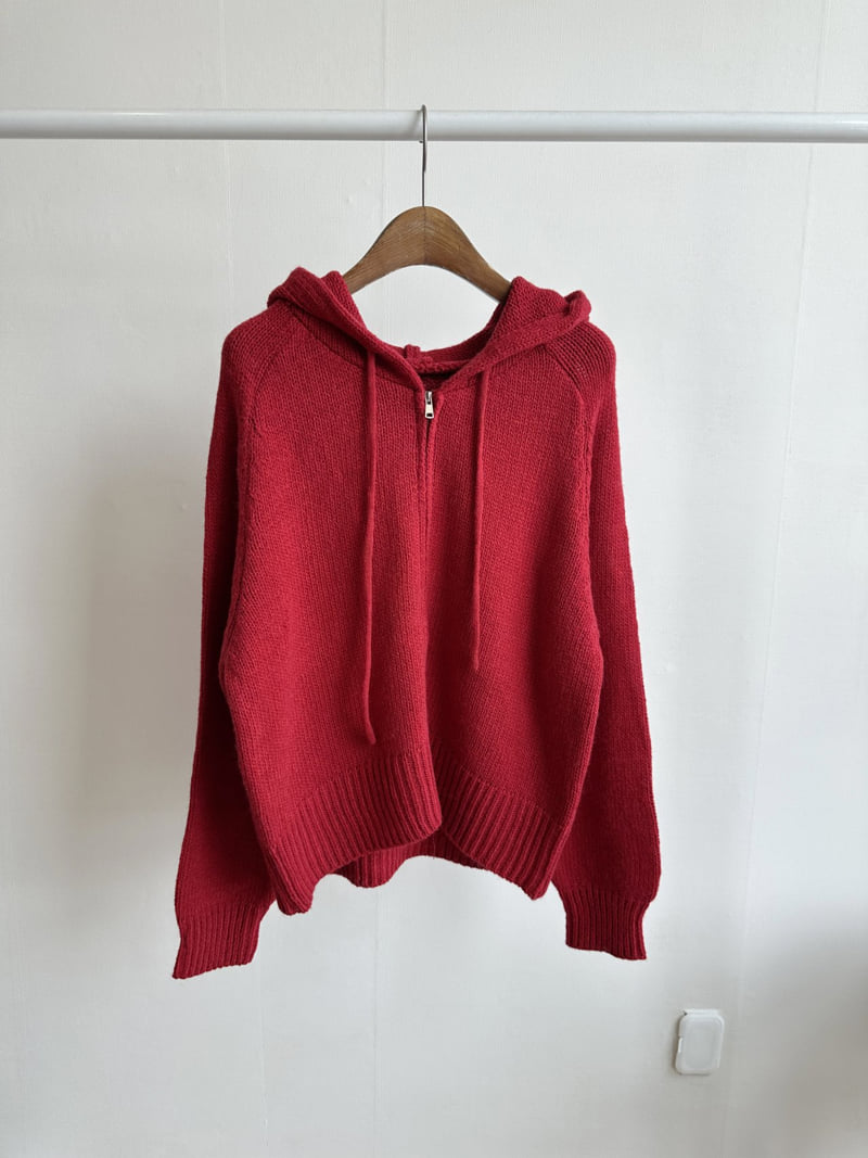 There By - Korean Women Fashion - #womensfashion - Bony Hood Knit Zip-up - 12