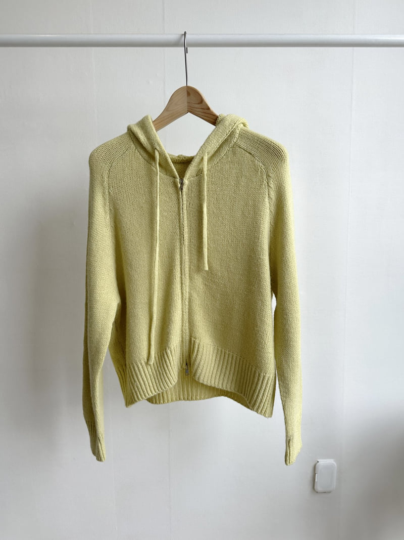 There By - Korean Women Fashion - #womensfashion - Bony Hood Knit Zip-up - 11