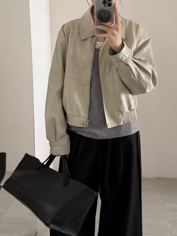 There By - Korean Women Fashion - #womensfashion - Mull Leather Jacket - 10