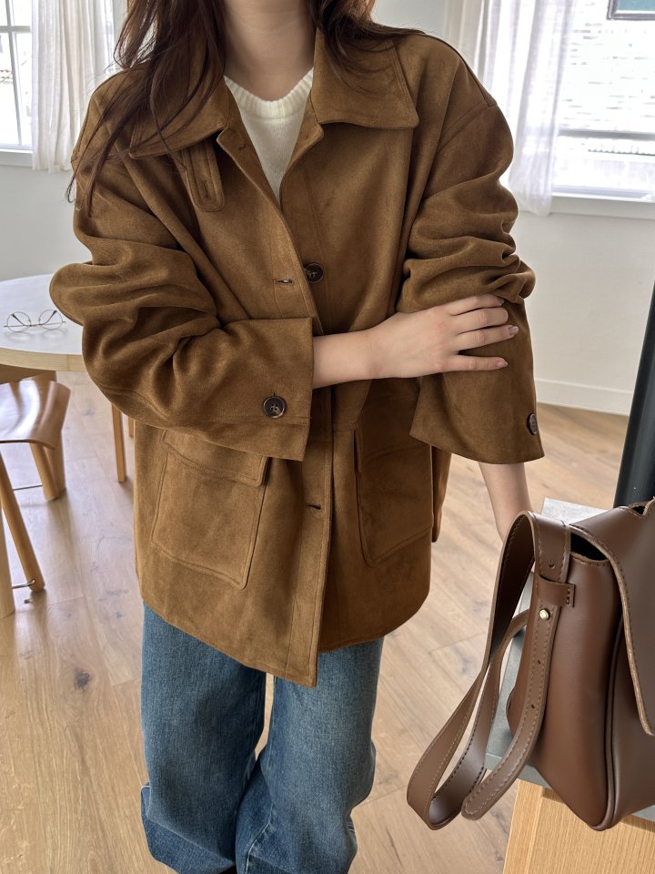 There By - Korean Women Fashion - #womensfashion - Mild Suede Jacket - 3
