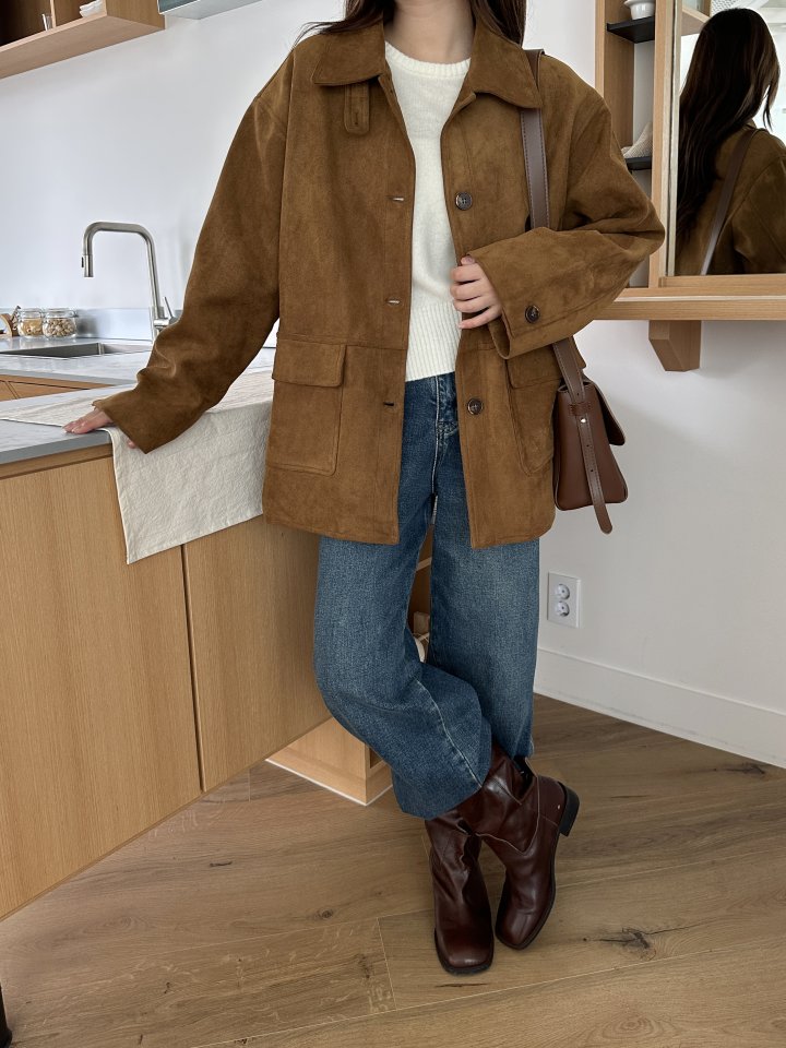 There By - Korean Women Fashion - #womensfashion - Mild Suede Jacket - 5
