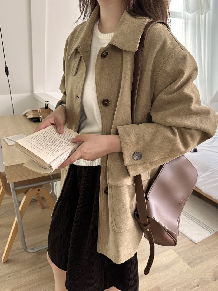 There By - Korean Women Fashion - #womensfashion - Mild Suede Jacket - 6