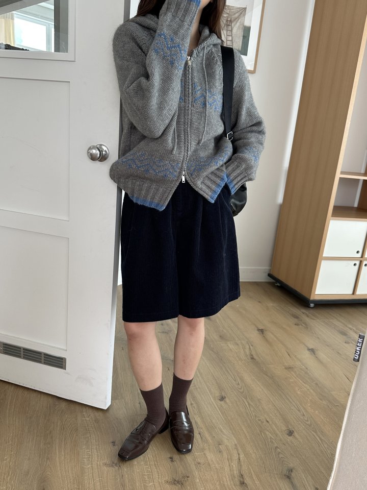 There By - Korean Women Fashion - #womensfashion - Wished Hood Knit Zip-up - 8