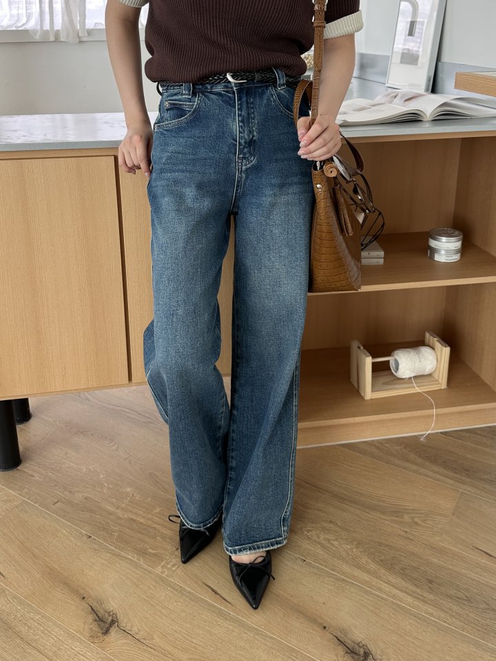 There By - Korean Women Fashion - #momslook - Straight Denim Pants - 4