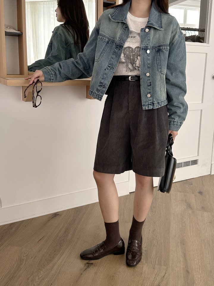 There By - Korean Women Fashion - #womensfashion - Pale Denim Jacket