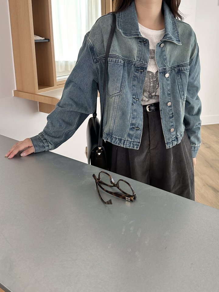 There By - Korean Women Fashion - #womensfashion - Pale Denim Jacket - 3