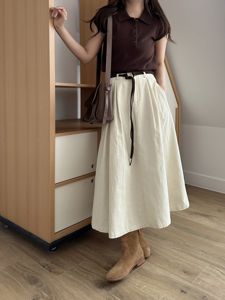There By - Korean Women Fashion - #womensfashion - Corduroy Long Skirt - 7