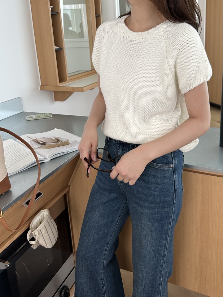 There By - Korean Women Fashion - #momslook - More Short Sleeved Knit Top - 4