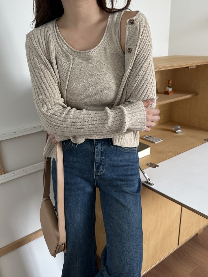 There By - Korean Women Fashion - #womensfashion - Maxi Cardigan Set - 3