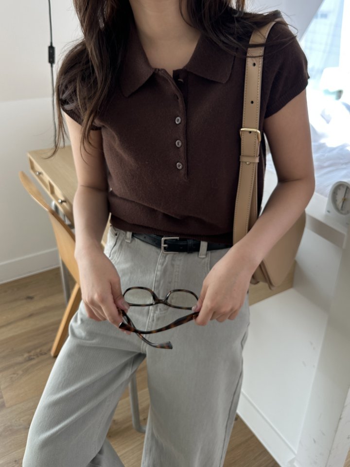 There By - Korean Women Fashion - #womensfashion - Mano Collar Knit Top - 6