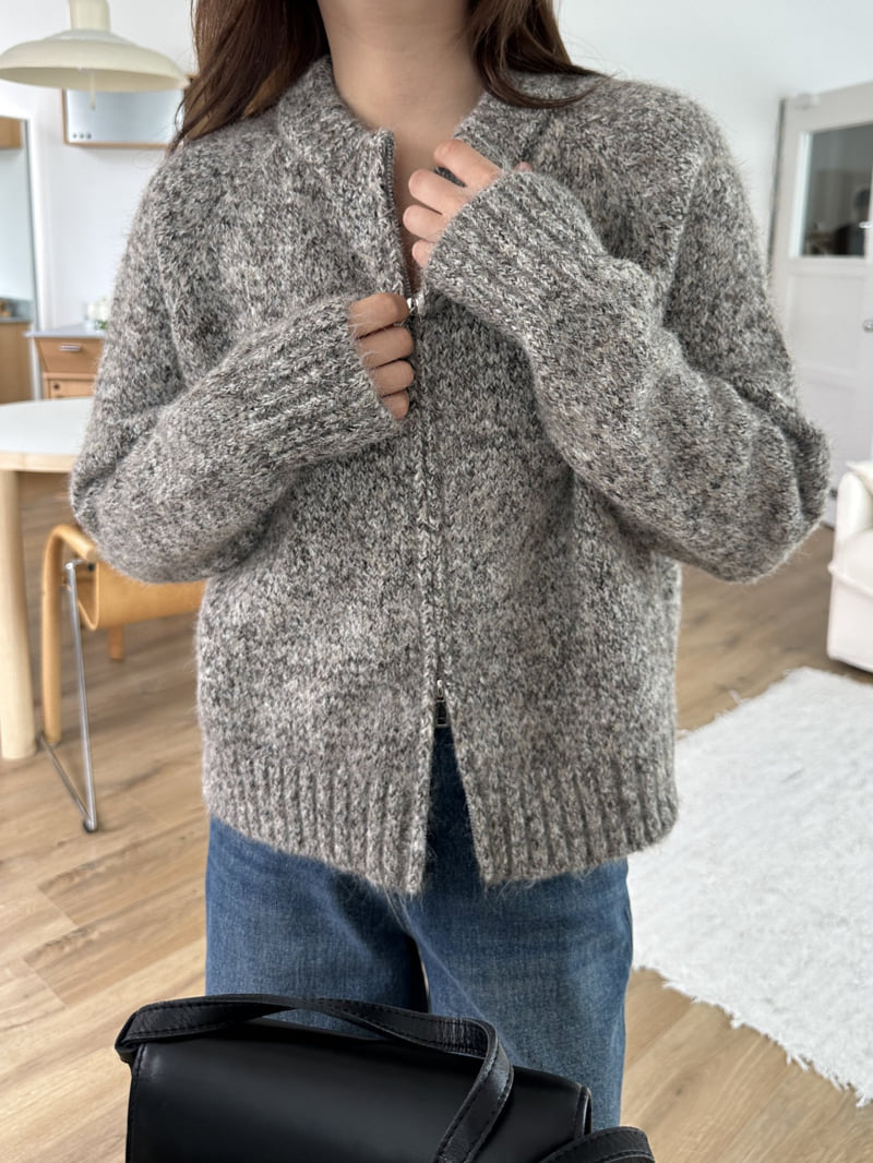 There By - Korean Women Fashion - #womensfashion - With Knit Zip-up Jacket - 12