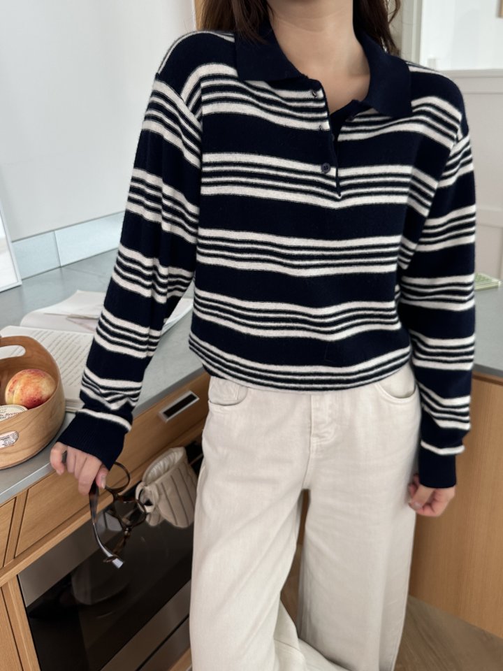 There By - Korean Women Fashion - #womensfashion - Paul Stripe Knit Top - 2
