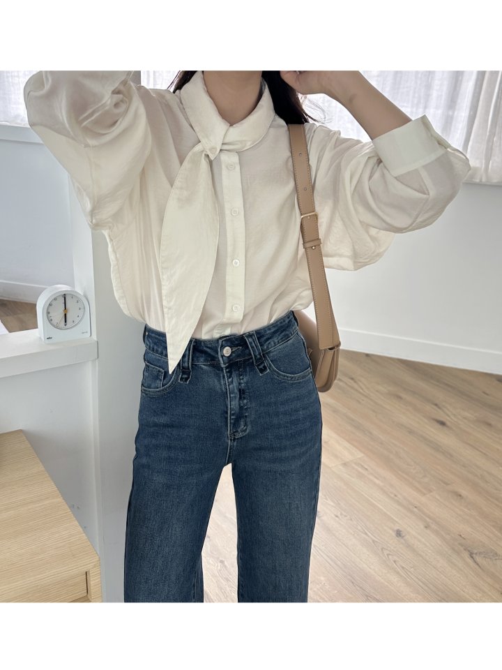 There By - Korean Women Fashion - #womensfashion - Tie Blouse