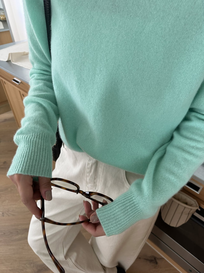 There By - Korean Women Fashion - #womensfashion - V-neck Wool Knit Pullover - 7