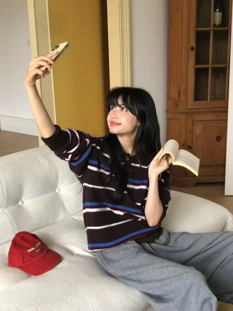 There By - Korean Women Fashion - #womensfashion - Vince Striped Knit - 5