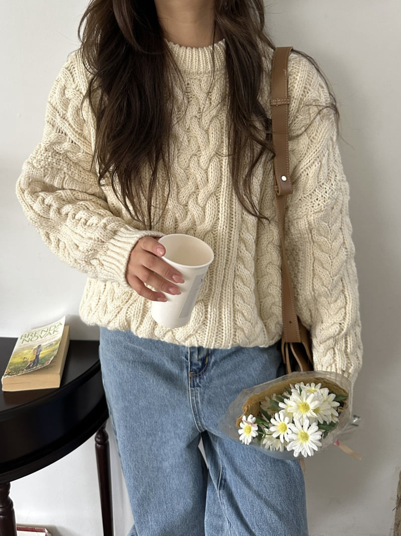 There By - Korean Women Fashion - #womensfashion - Rainy Twisted Knit - 2