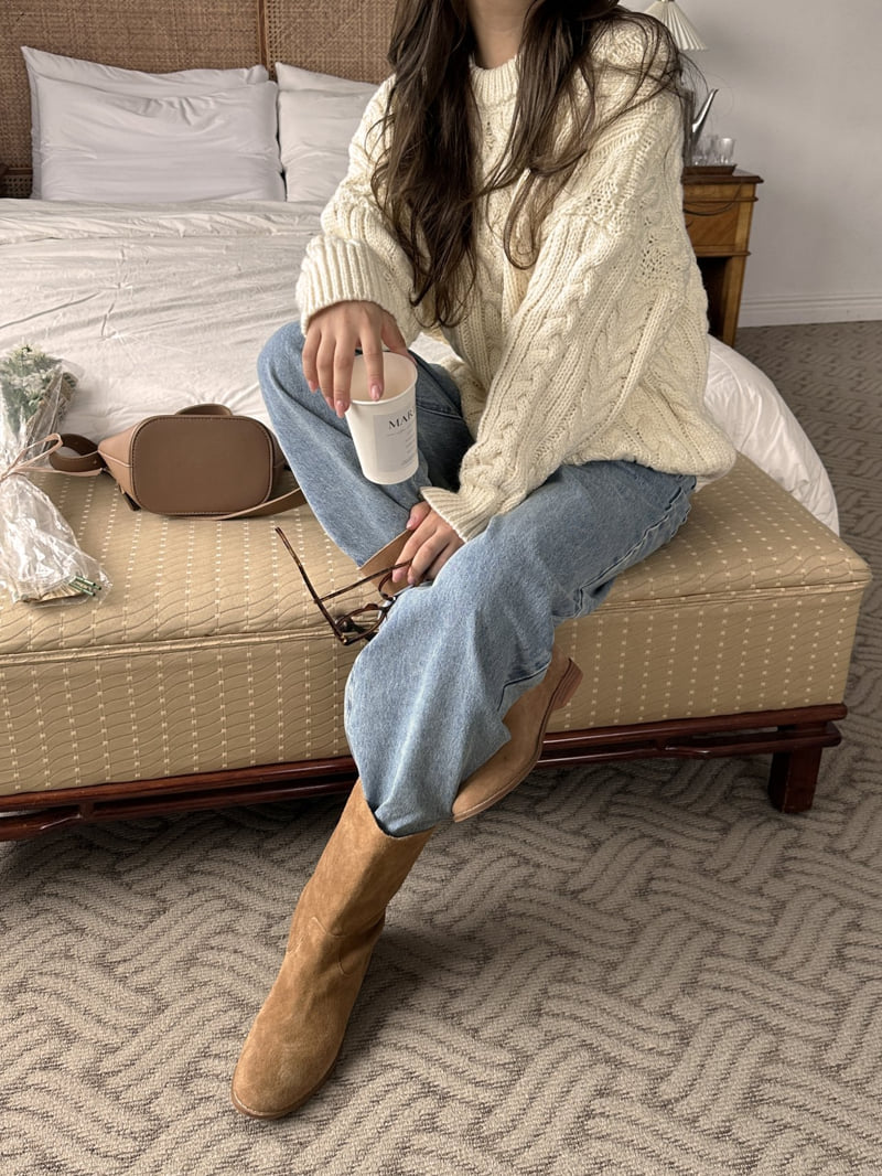There By - Korean Women Fashion - #momslook - Rainy Twisted Knit - 4