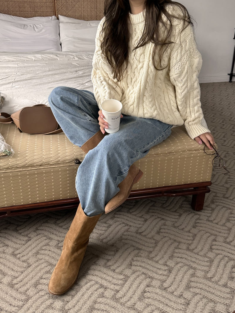 There By - Korean Women Fashion - #womensfashion - Rainy Twisted Knit - 6