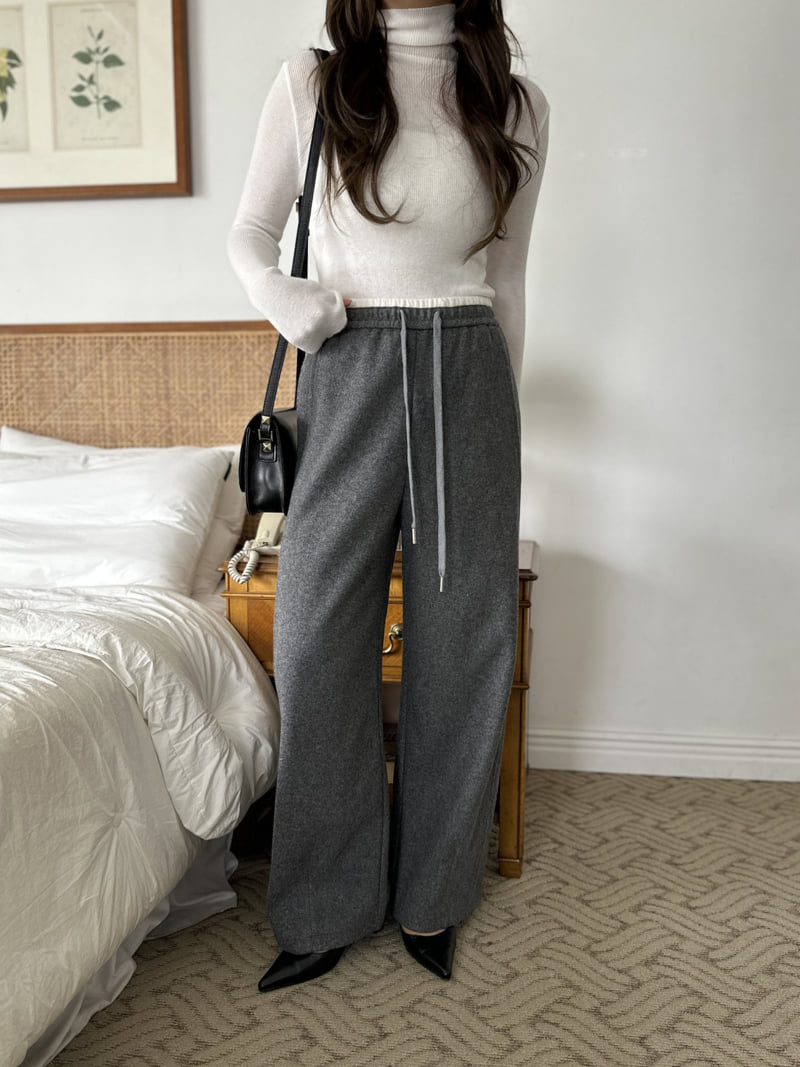 There By - Korean Women Fashion - #momslook - Mor Wool Pants - 4