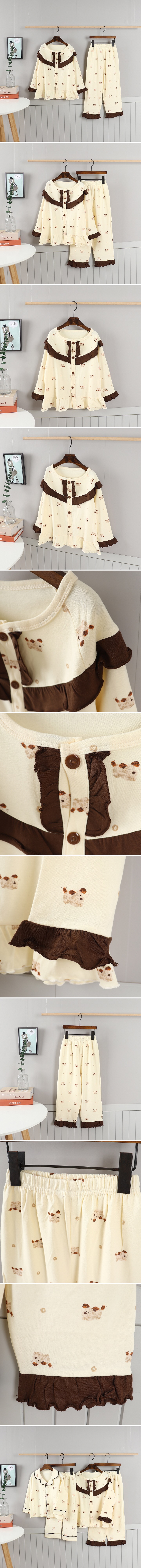 Tony - Korean Children Fashion - #childrensboutique - Puppy Girl Pajamas