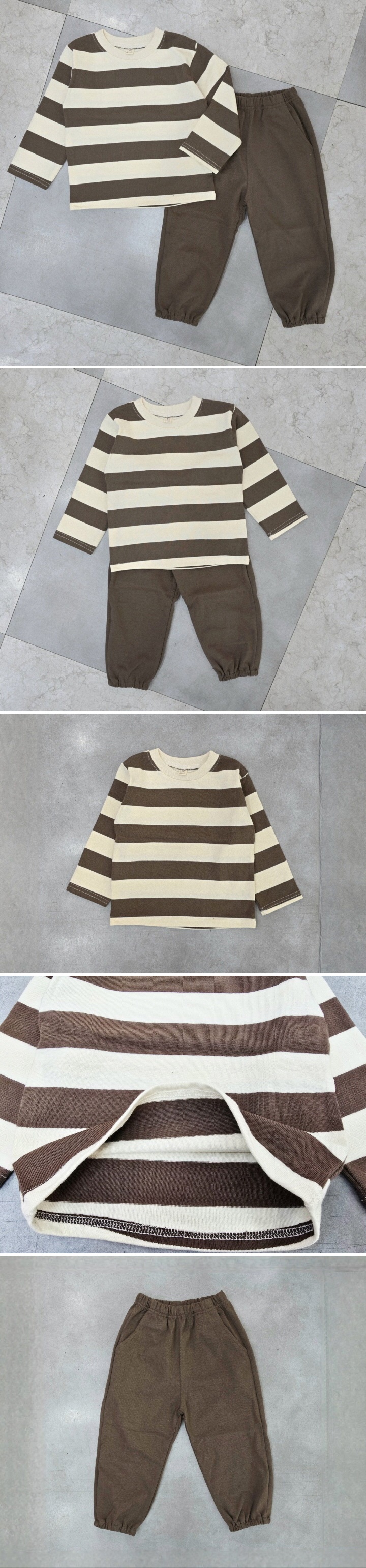 Tony - Korean Children Fashion - #designkidswear - Wide Stripe Set