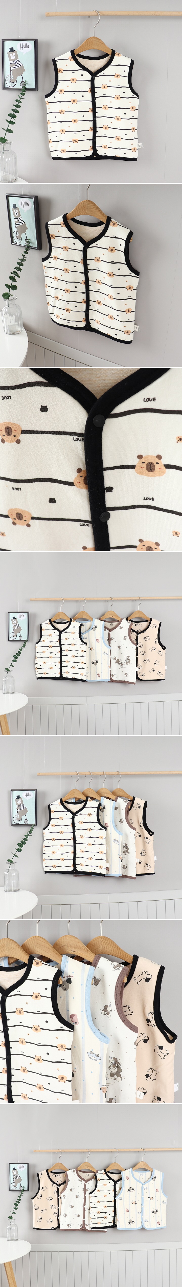 Tony - Korean Children Fashion - #magicofchildhood - Capybara Cotton Vest