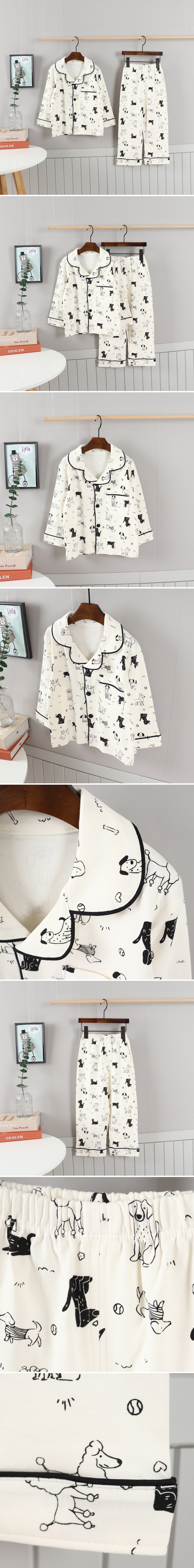 Tony - Korean Children Fashion - #prettylittlegirls - Black Dog Pajamas