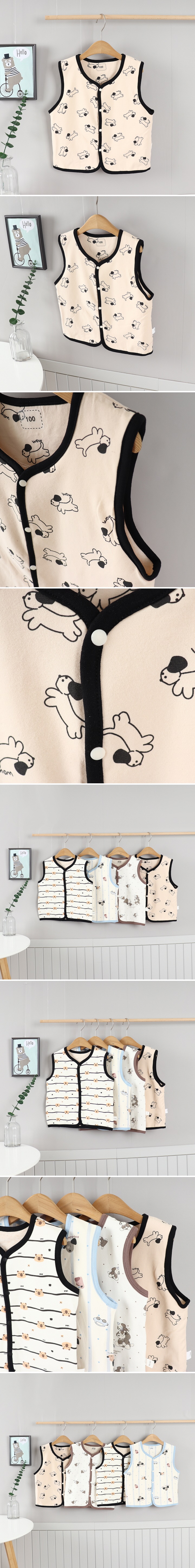 Tony - Korean Children Fashion - #prettylittlegirls - Wow Dog Cotton Vest
